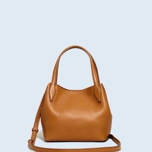 Madewell The Mini Shopper Tote in Soft Grain Pebbled Leather